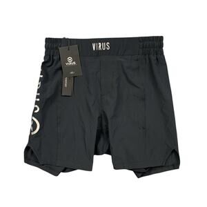 Virus Shorts Mens S Small Fitted Cut Black Vortex AirFlex Lightweight Stretch